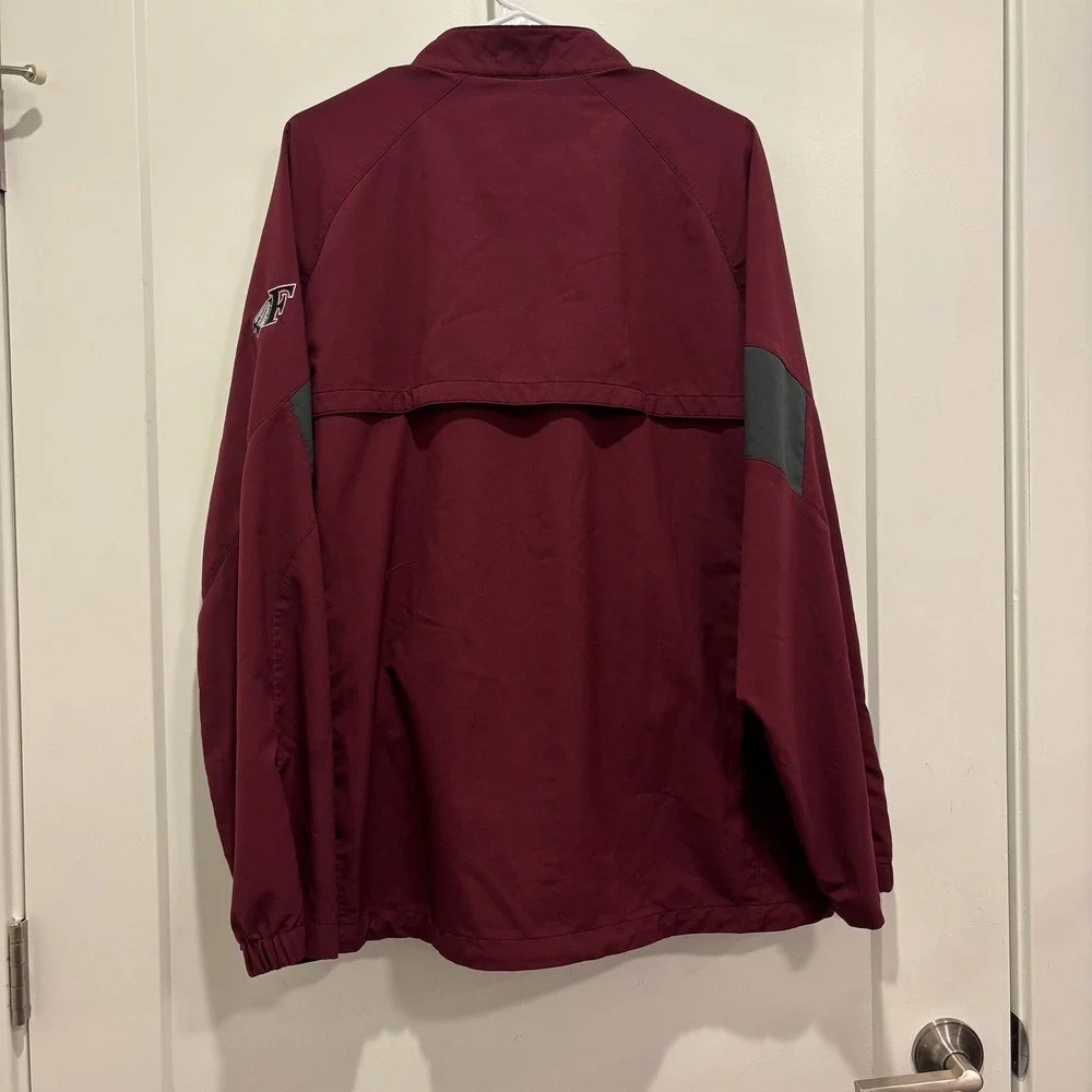Nike Mens Maroon Falls 1/4‎ Zip Pullover Windbreaker Jacket XL Burgundy Grey